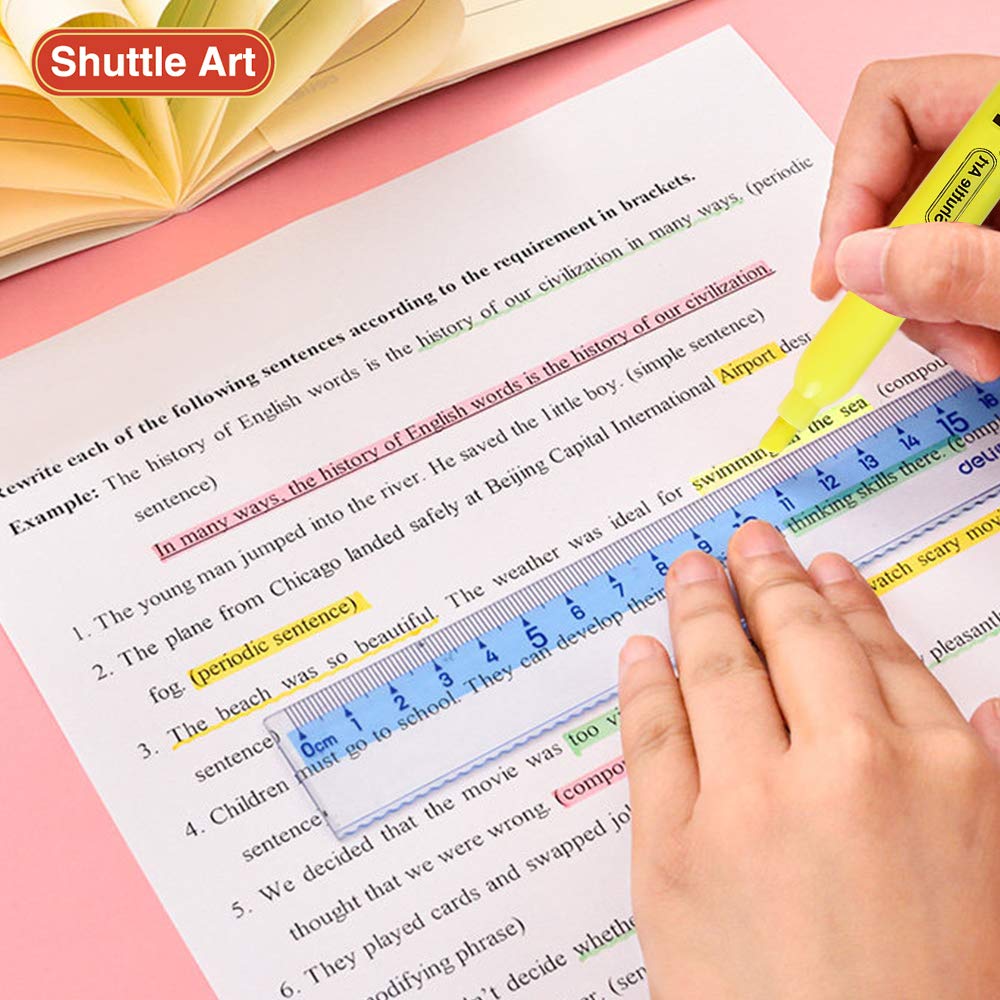 Shuttle Art 144 Pack Highlighters, Highlighters Assorted Colors Set, 8 Bright Colors Chisel Tip