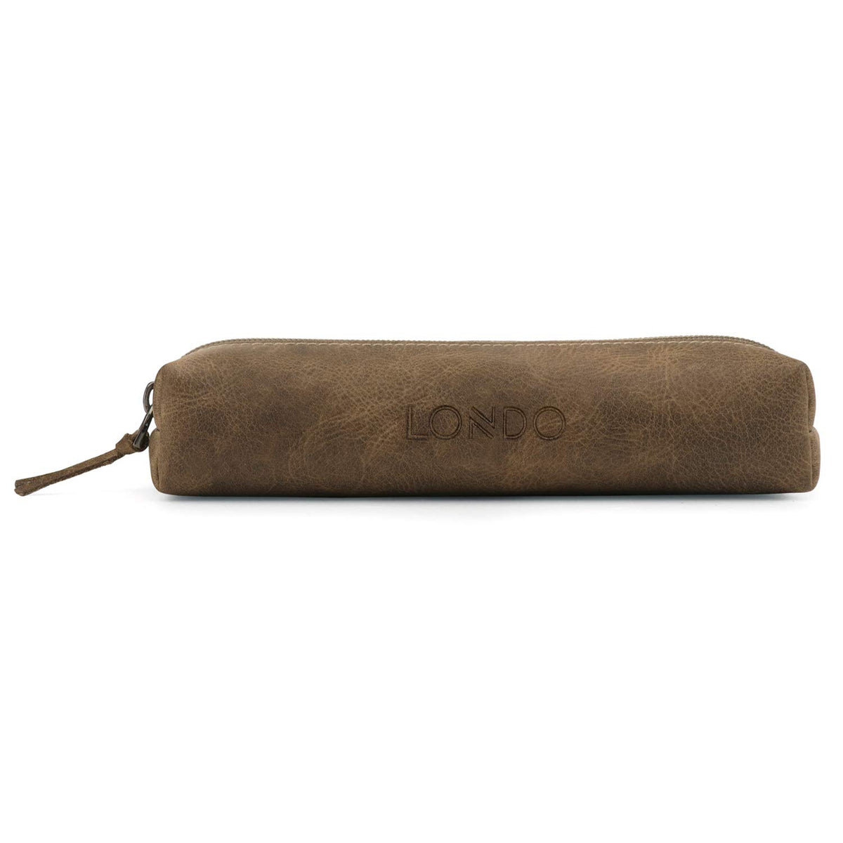 Londo Genuine Leather Zipper Pen, Pencil & Cosmetic Case