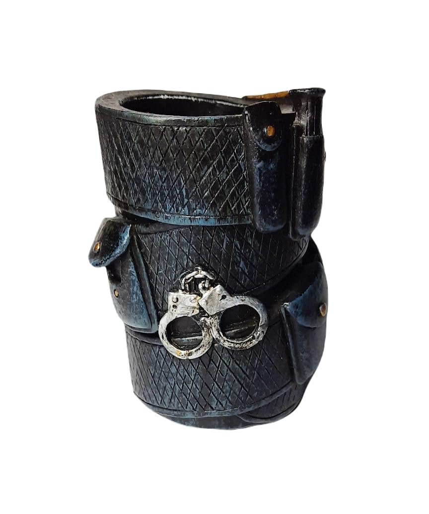 Eosphorus Police Officer Belt Pen and Pencil Holder Polyresin Desk Organizer Gift