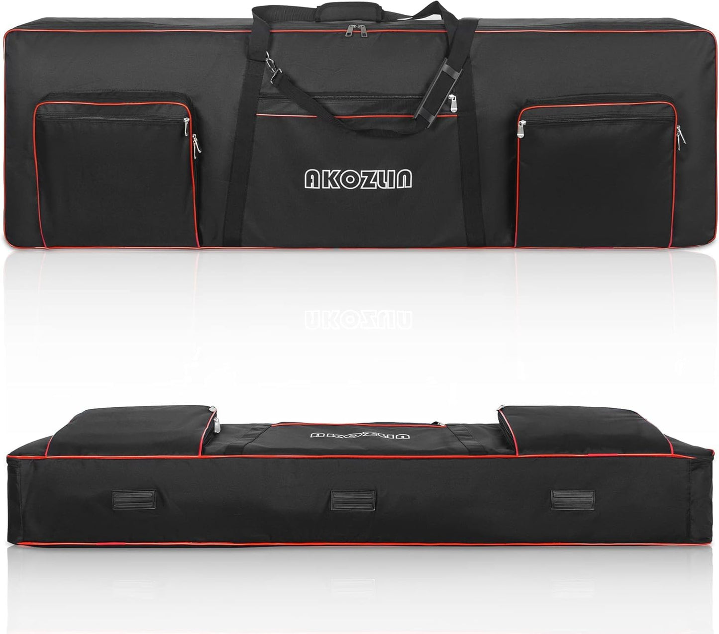 AKOZLIN 88 Key Keyboard Case, Soft Padded Keyboard Gig Bag, Piano Bag