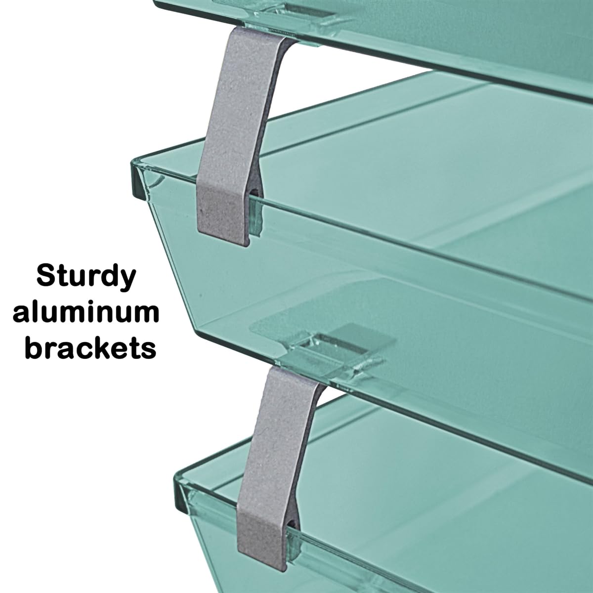 Acrimet 4 Tier Paper Letter Tray Side Load Letter Size, Office Desk File Document Organizer Plastic