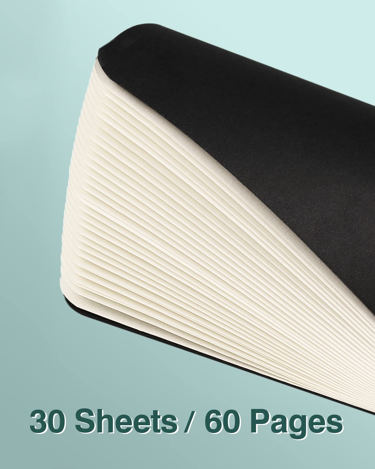 Lzerking Mini Notepads Bulk 36 Pack 3.5 x 5.5 Inches,Small Pocket Journal Notebooks-Green Cover, 30