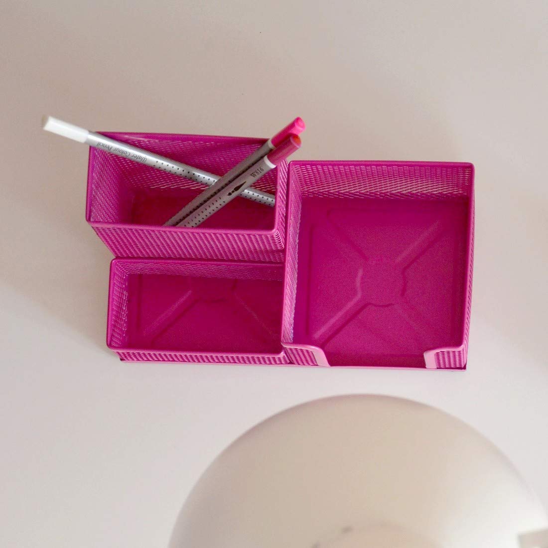 Leviatan Desk Organizer | Metal Desk Organizer | Office Pen Holder | Desk Organizer with Mesh Note