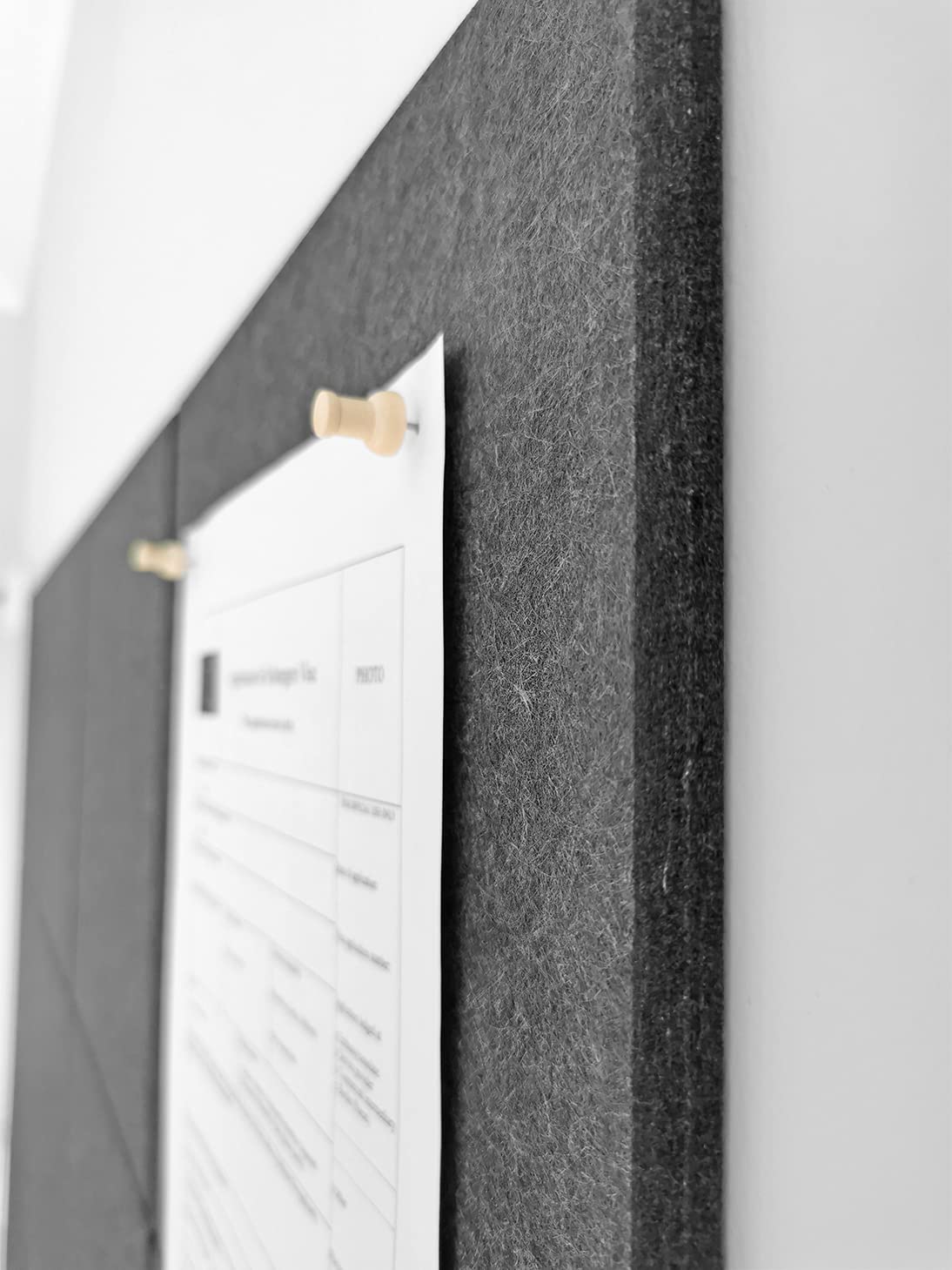 DECORITA Cork Board 24 x36 Alternative - 6 Pack Felt Wall Tiles with Safe Removable Adhesive Tabs