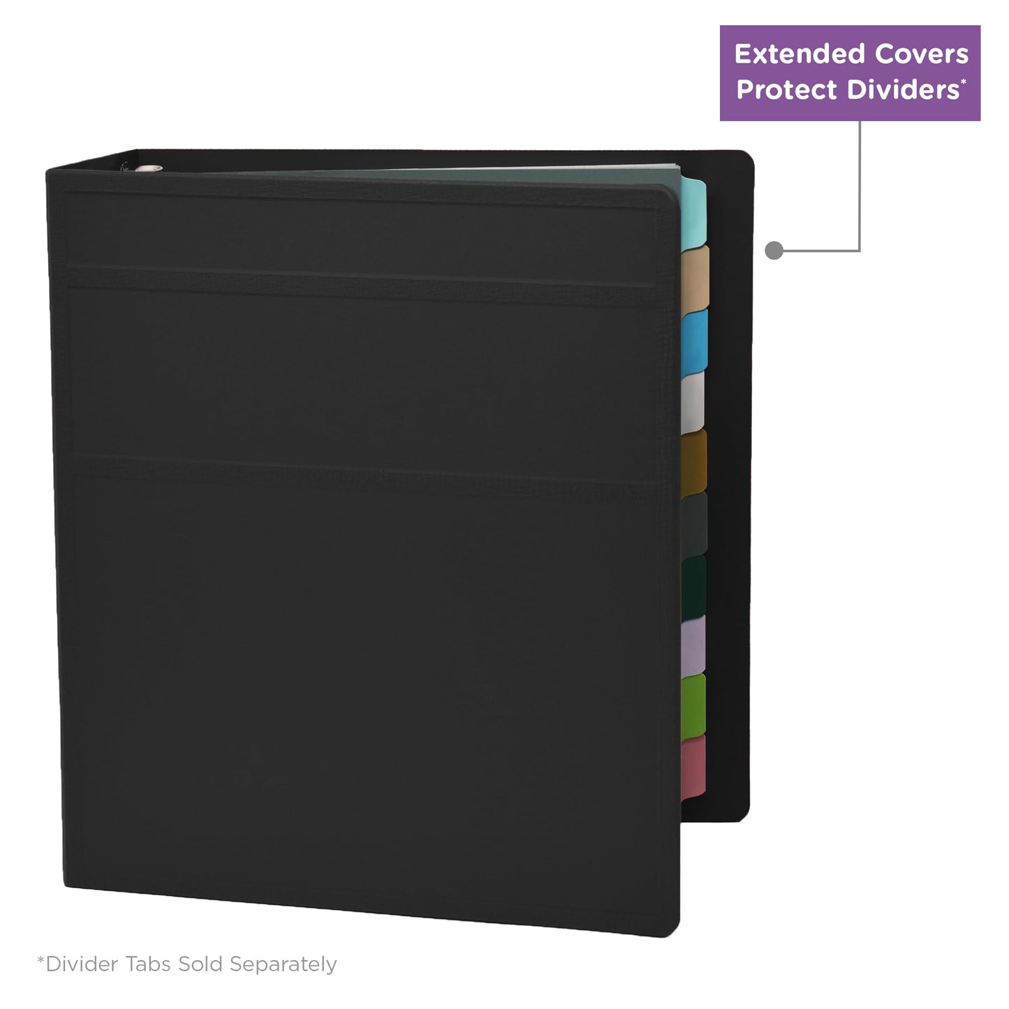 Carstens 3-Inch Heavy Duty 3-Ring Binder - Side Opening, Black, Durable Plastic, Precision No-Gap