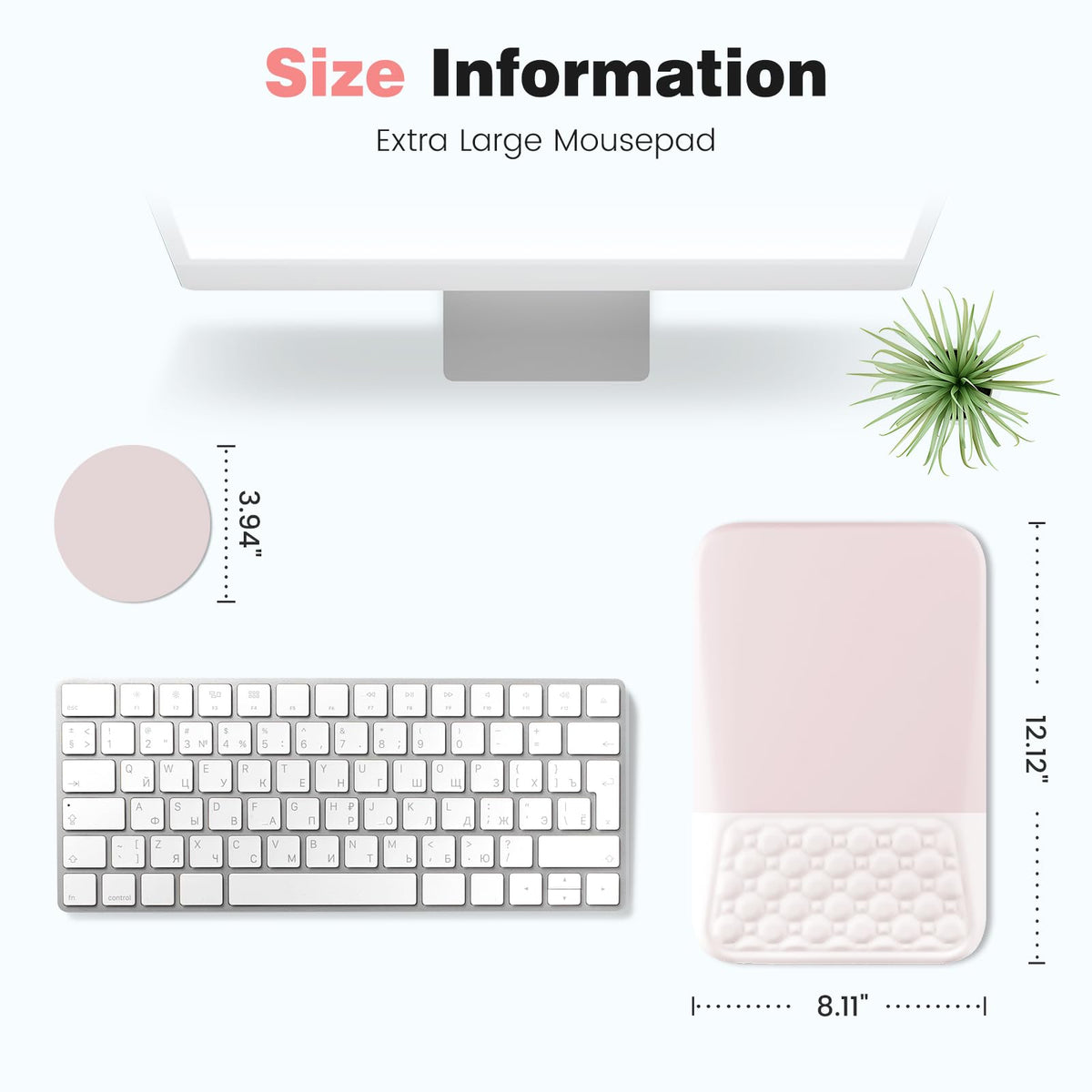 Ospelelf Mouse Pad with Wrist Rest Ergonomic Comfortable Pain Relief Mousepad Wrist Support for