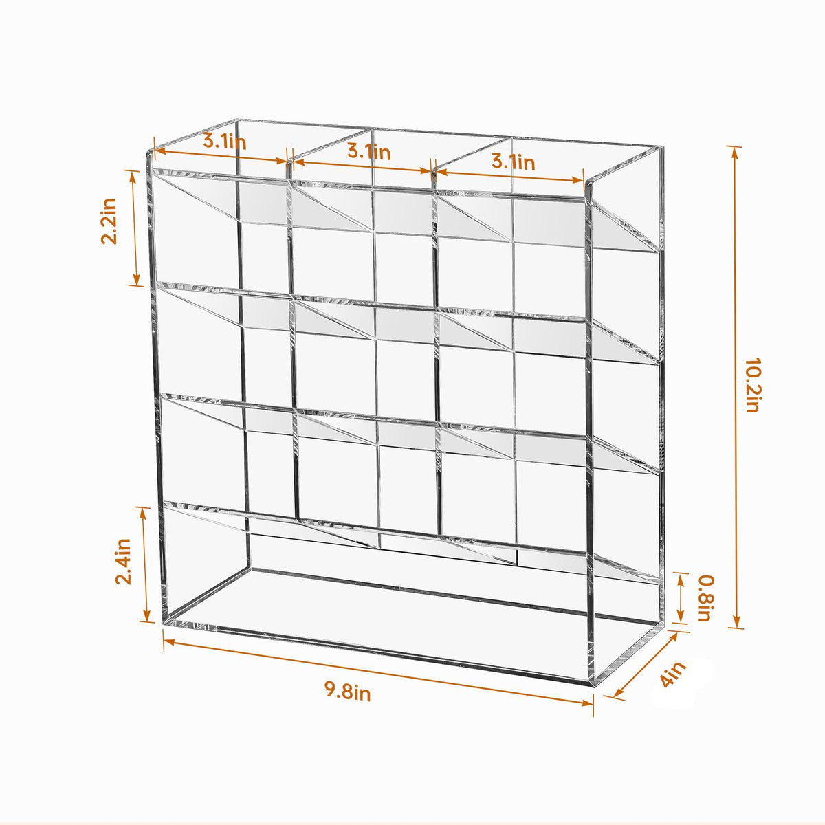 BEYGORM Acrylic Vertical Marker Organizer for 150 Markers, Desk Orgaizer