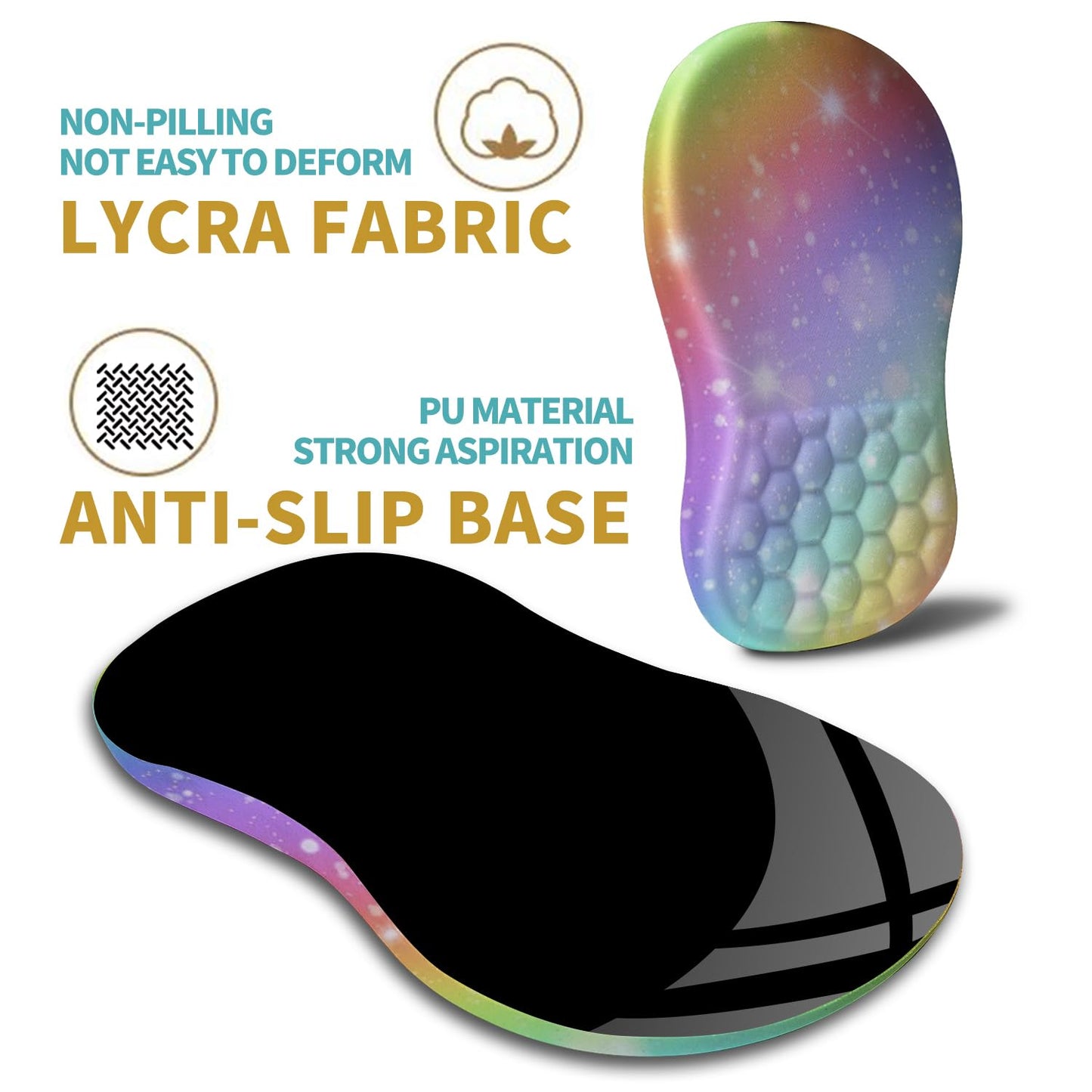 Hokafenle Ergonomic Mouse Pad Wrist Support with Massage Design, Wrist Rest Pain Relief Mousepad