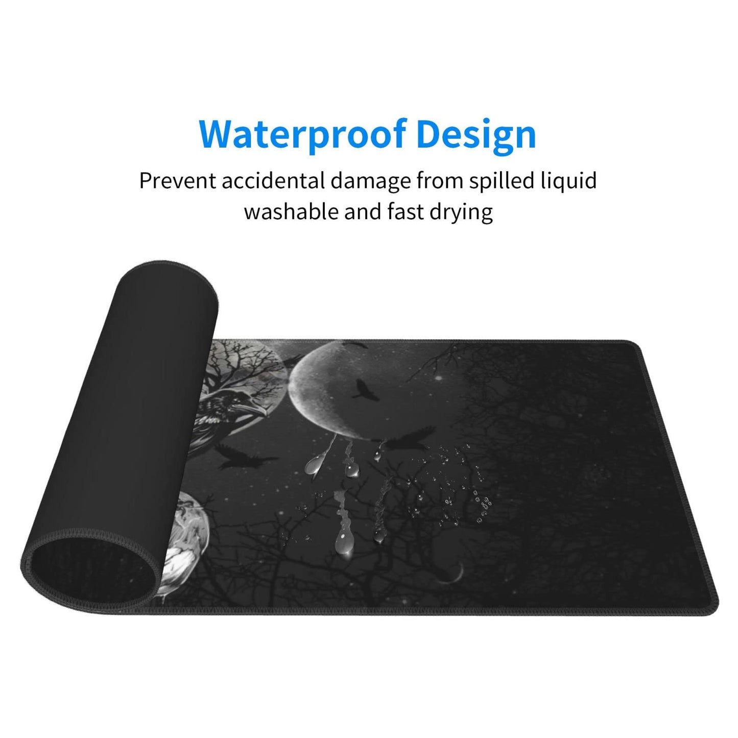 Triple Moon Mouse Pad XL Extended Desk Mat, Computer Mousepad