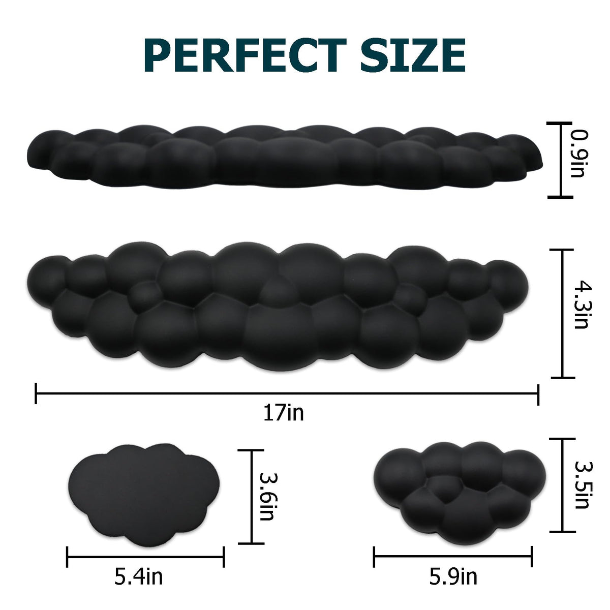 Cloud Wrist Rest Keyboard, PU Leather Memory Foam Wrist Rest for Computer Keyboard, Ergonomic
