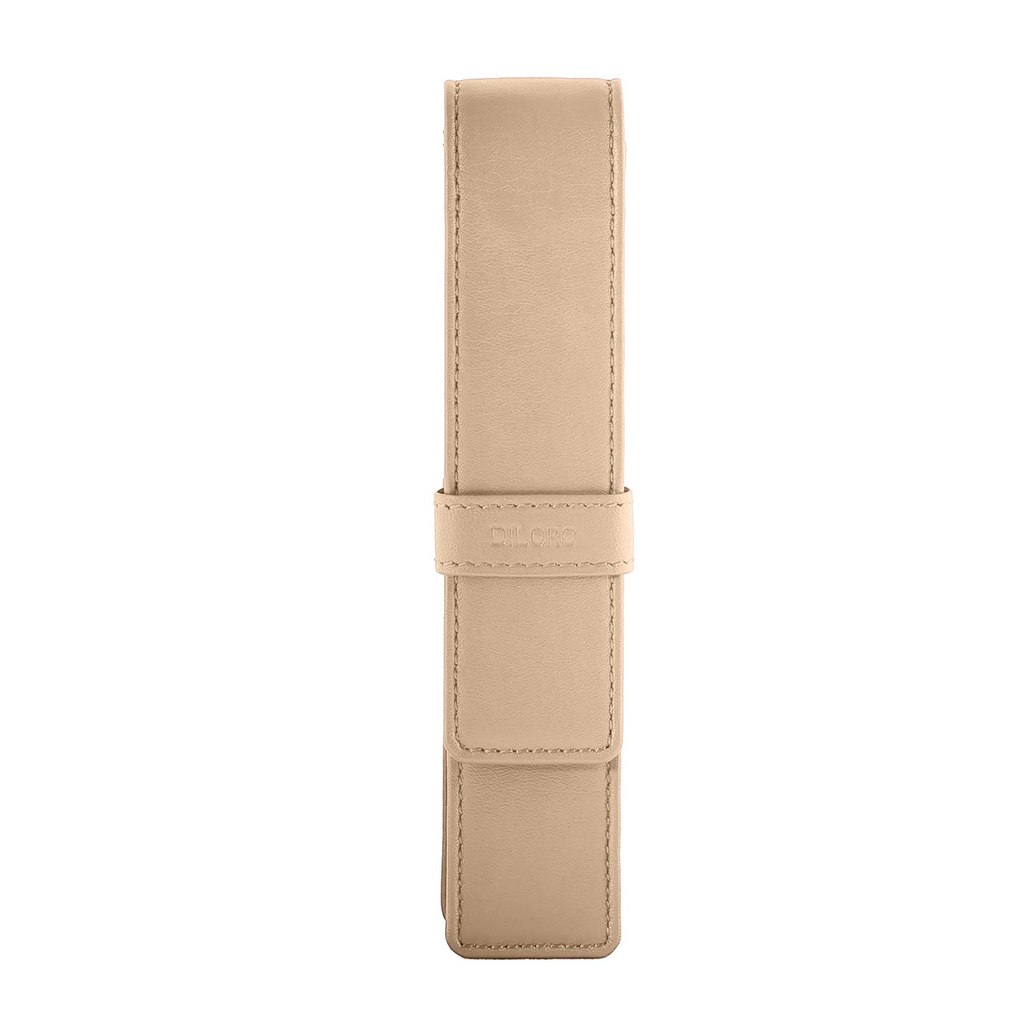 DiLoro Leather Single Pen Case Pencil Pouch Holder for One Fountain Ballpoint Rollerball Pen and
