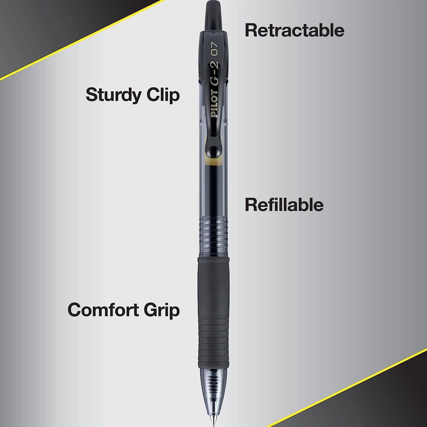 Advantage Gifts G2 Retractable Premium Gel Ink Roller Ball Pens Ultra Fine Point (.38mm) Black/Blue