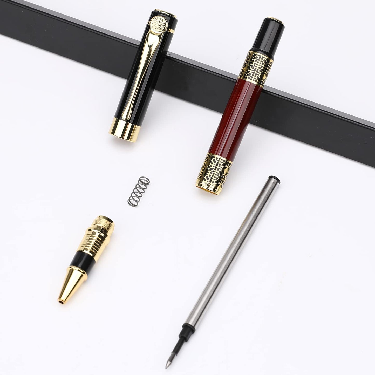 YIVONKA Ballpoint Pen Black Refill,Classical retro style Luxury Pen,Best Ball Pen Gift Set for Men