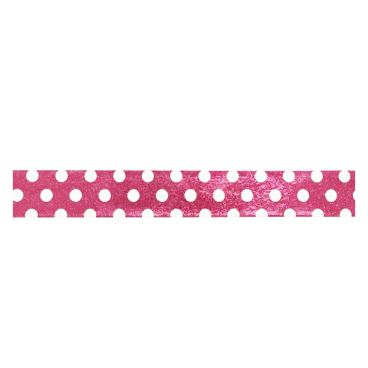 Wrapables Colorful Washi Masking Tape, Metallic Pink Dots