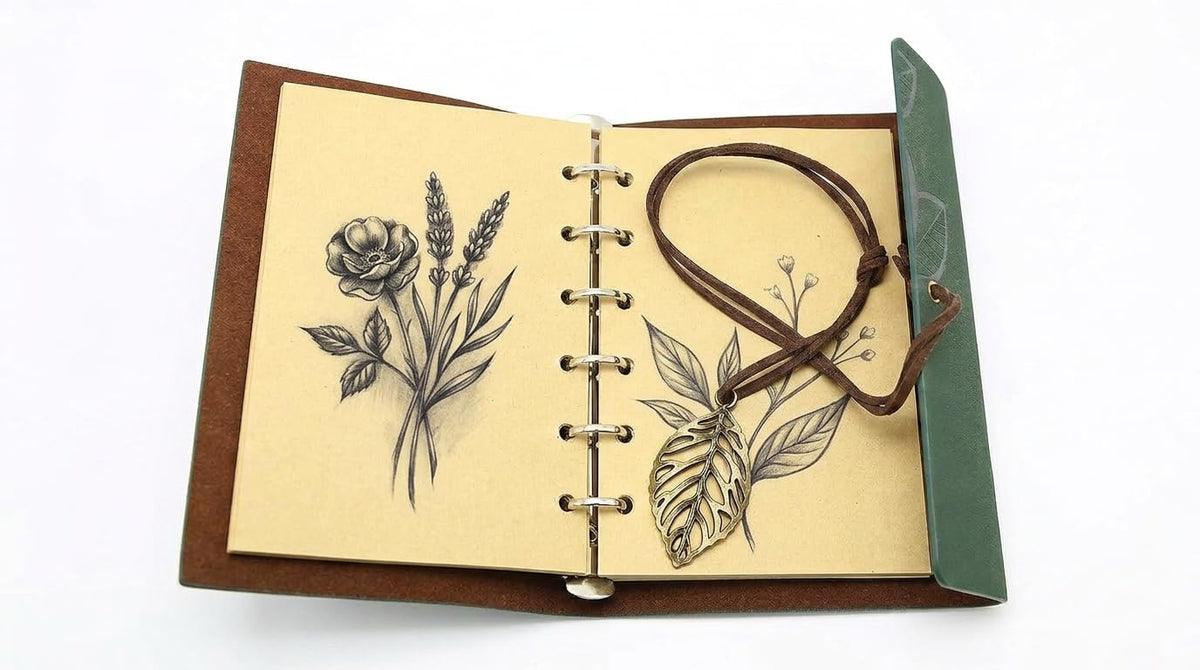 EvZ 5 Inch Mini Vintage Leather Journal, Pocket Size Refillable Loose Leaf Notebook, Retro Red