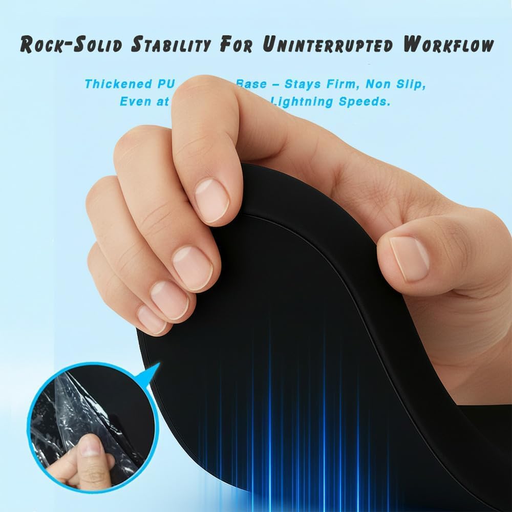 Ergonomic Wrist Rest Set for Keyboard and Mouse | Cooling Gel & Slow-Rebound Memory Foam Palm