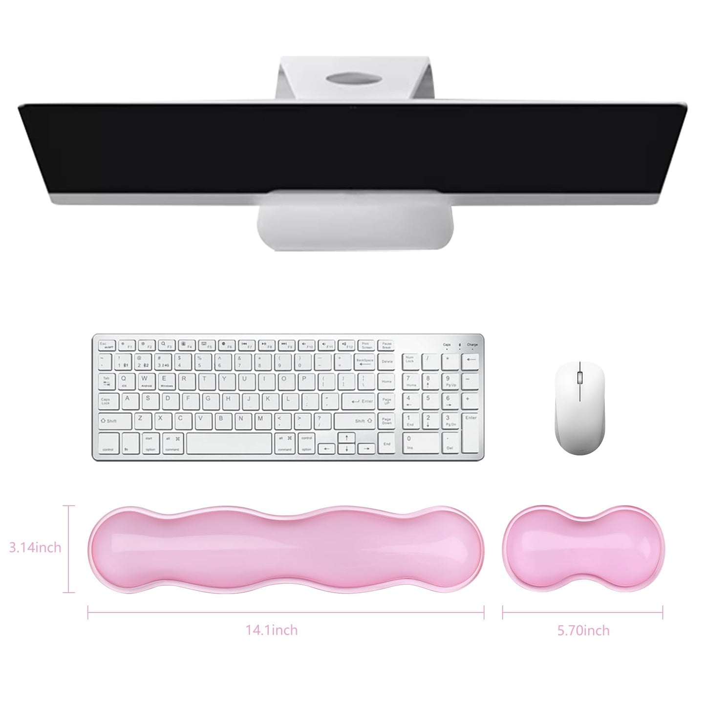 Gel Keyboard and Mouse Wrist Rest, Cute Wrist Support and Arm Support Keyboard Rest for Keyboard