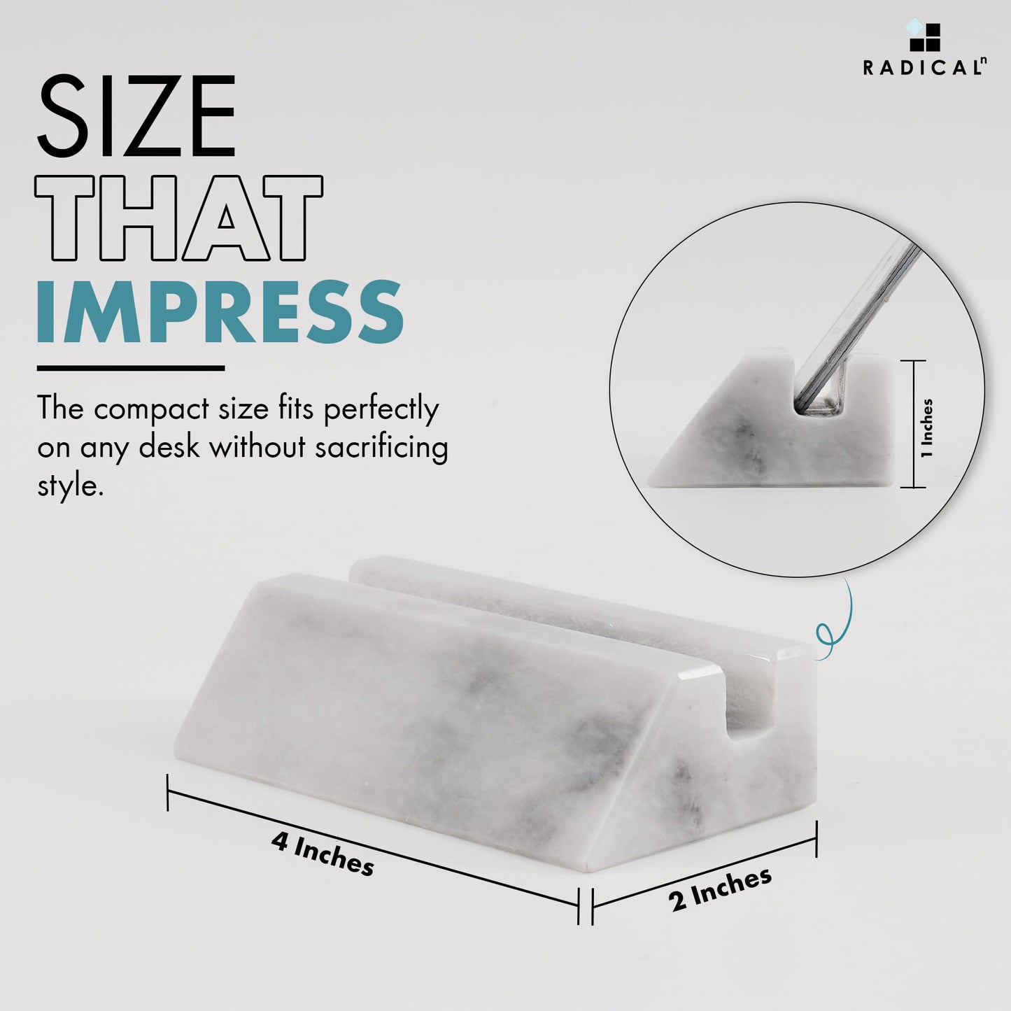 Marble Business Card Holder for Desk Organizer Stand 25 Cards Display