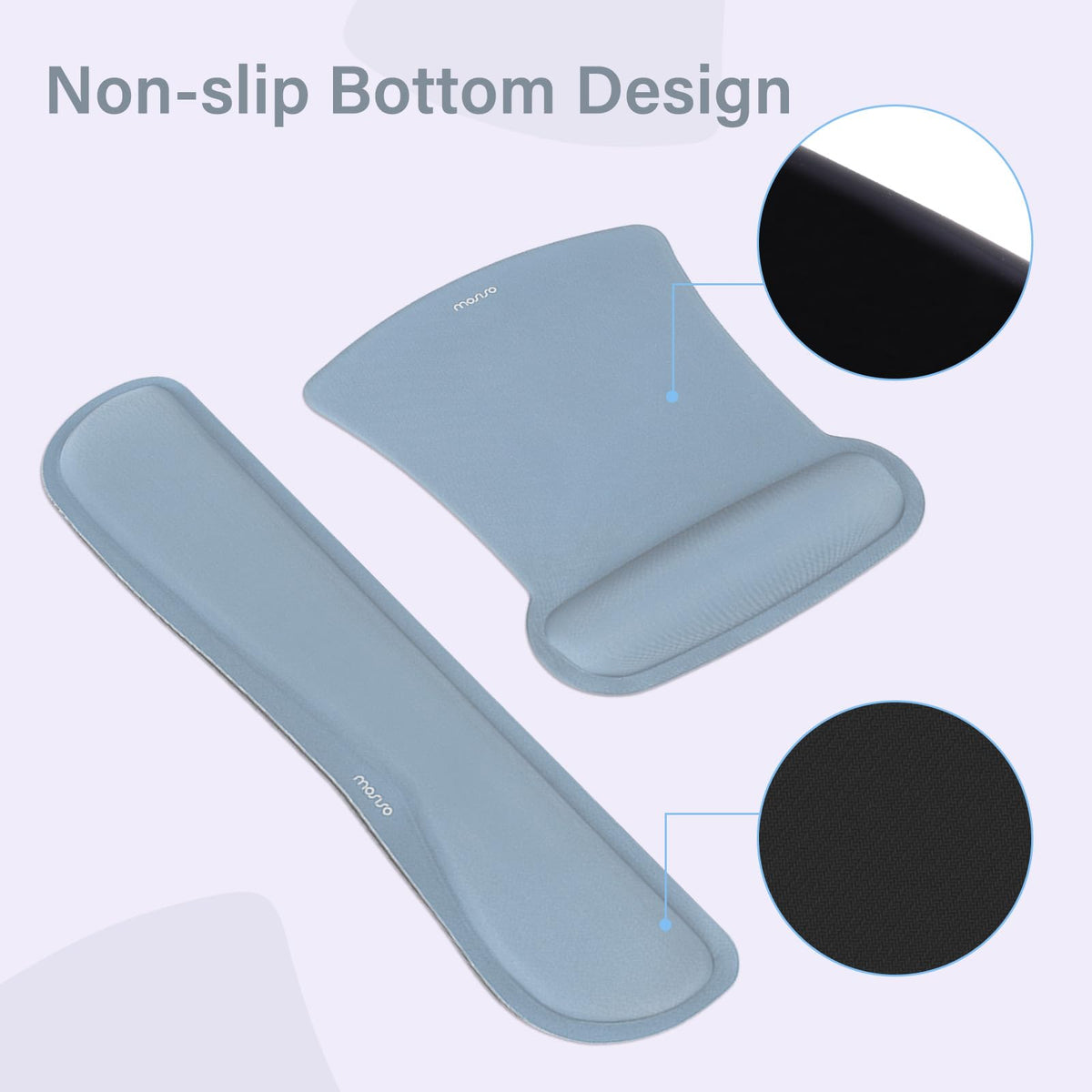 MOSISO Keyboard Mouse Pad Set, Large Gaming Mousepad&Keyboard Wrist Rest