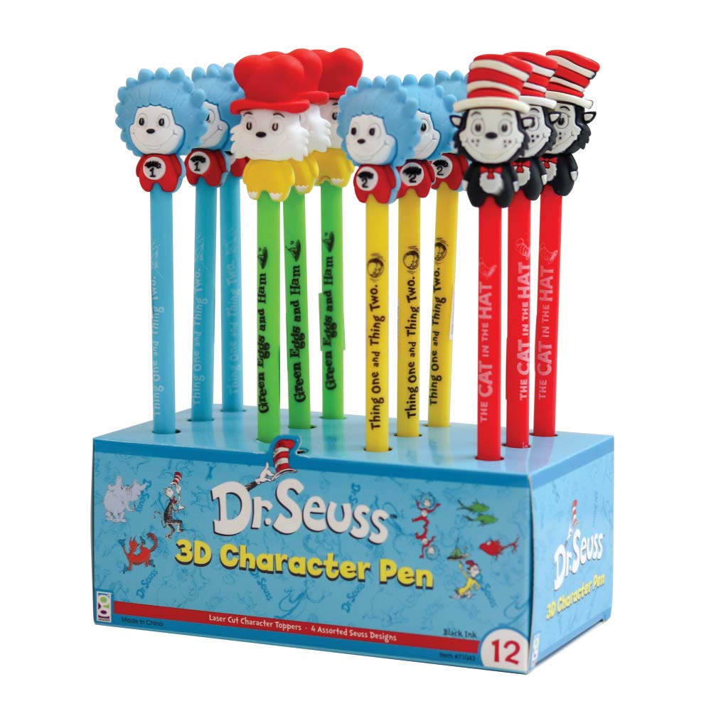 Raymond Geddes Dr. Seuss 3D Character Ink Pens (Pack of 12)