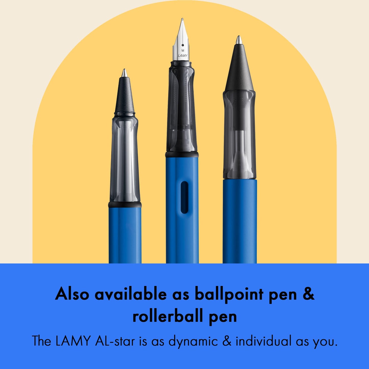 LAMY AL-star oceanblue - Fountain Pen with ergonomic grip & polished steel nib in size F