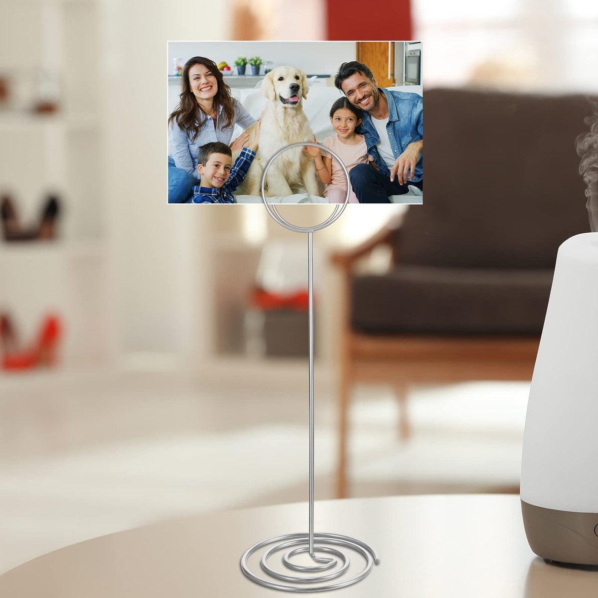24 Pack 8.86 Inch Table Number Holder Wire Photo Holder Picture Name Menu Clips Memo Note Cards