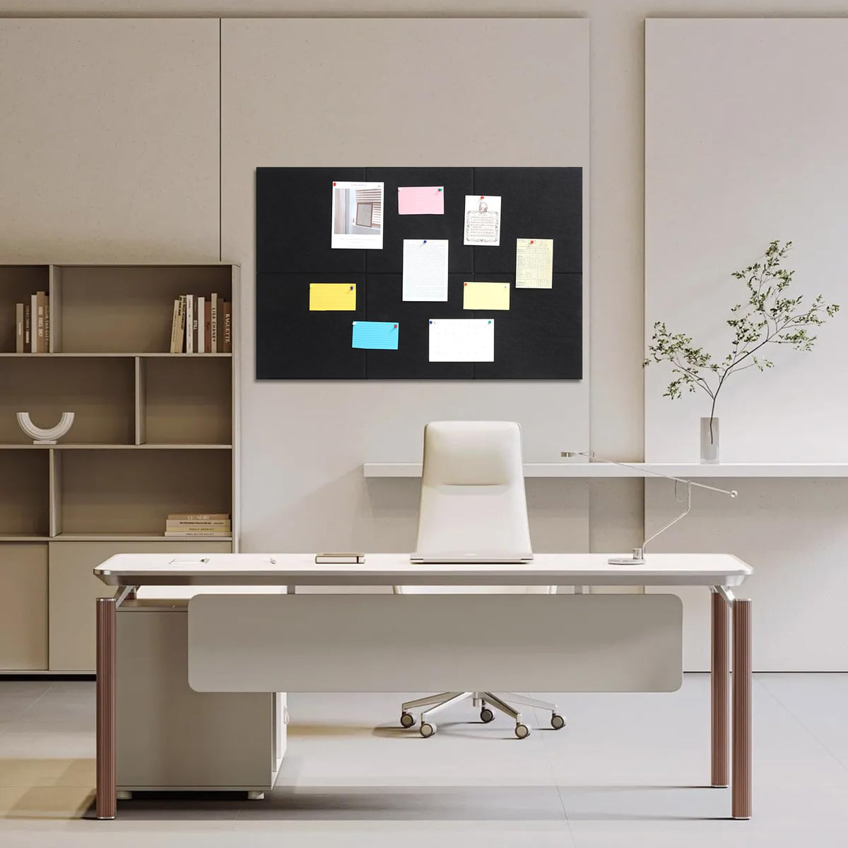Large Cork Board 36" x 24", 6 Pack Felt Bulletin Board, Pin Boards