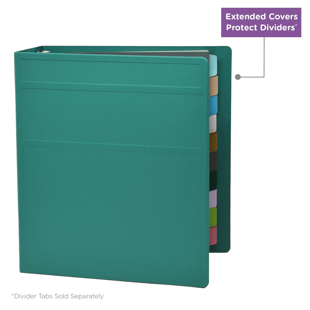 Carstens 3-Inch Heavy Duty 3-Ring Binder - Side Opening, Teal, Durable Plastic, Precision No-Gap