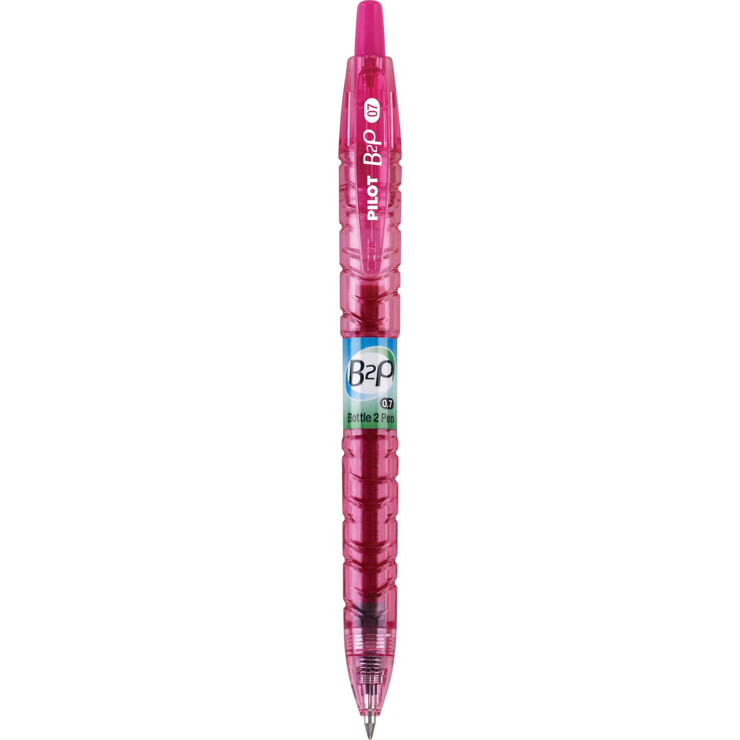 PILOT B2P Colors Gel Pen, Fine Point 0.7mm, Pink, 12-Pack