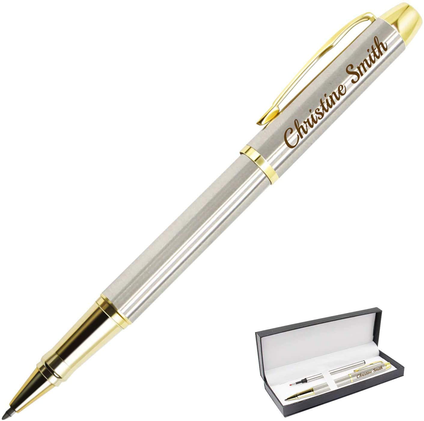 ABIsedrin Personalized Pens, Custom Engraved Pen with Name, Pen with Refill, Personalized Free
