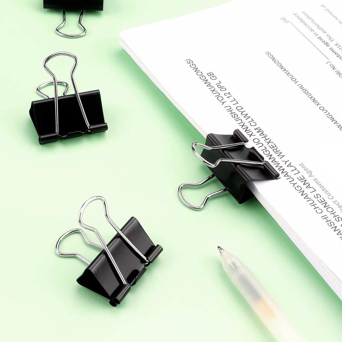 ZZTX 36 Pack Binder Clips 1.0 Inches Black