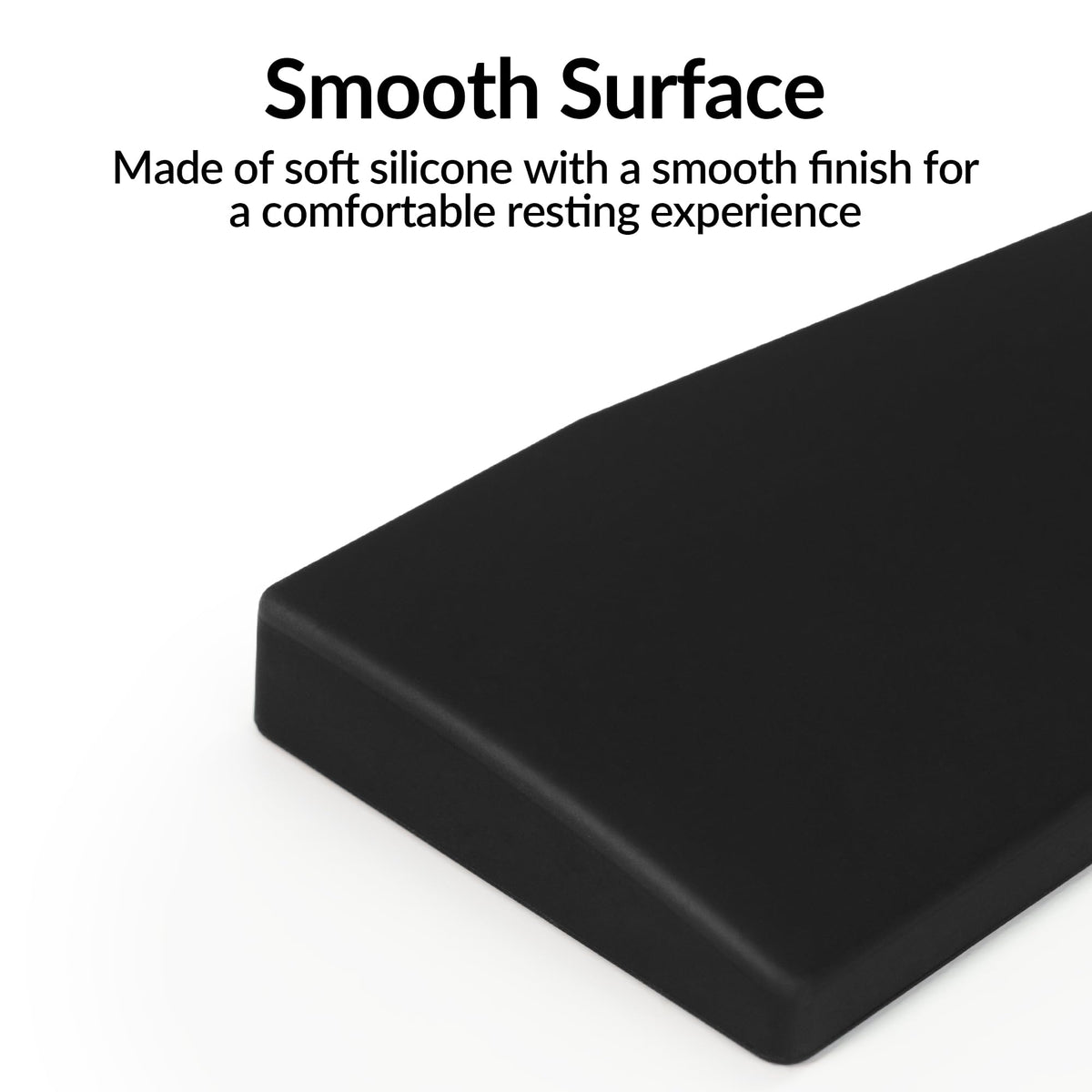 Keychron Black Silicone Wrist & Palm Rest, 17.56" for 100% Alice Layout Mechanical Keyboards (Q13