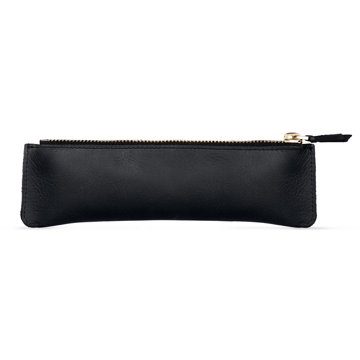 Londo Genuine Leather Pen Case with Zipper Closure, Pencil Pouch Stationery Bag