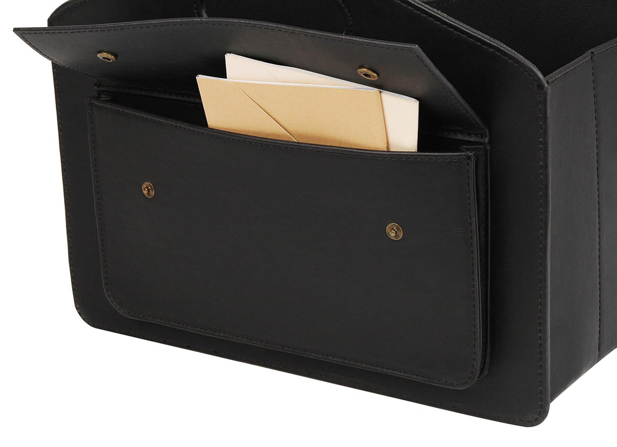 HofferRuffer Magazine Basket Holder, Foldable Magazine Rack, Document File Holder Organizer, File