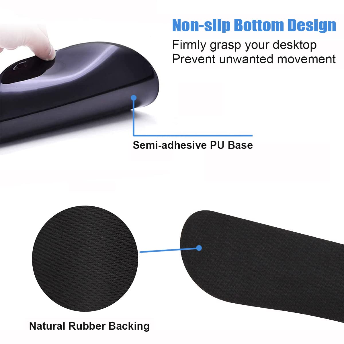Keyboard Wrist Rest + Mouse Pad Wrist Support Set with Coasters, Stay Positive Work Hard and Make