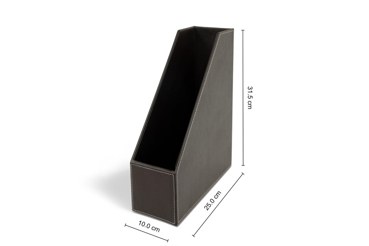 OSCO Faux Leather Magazine Rack