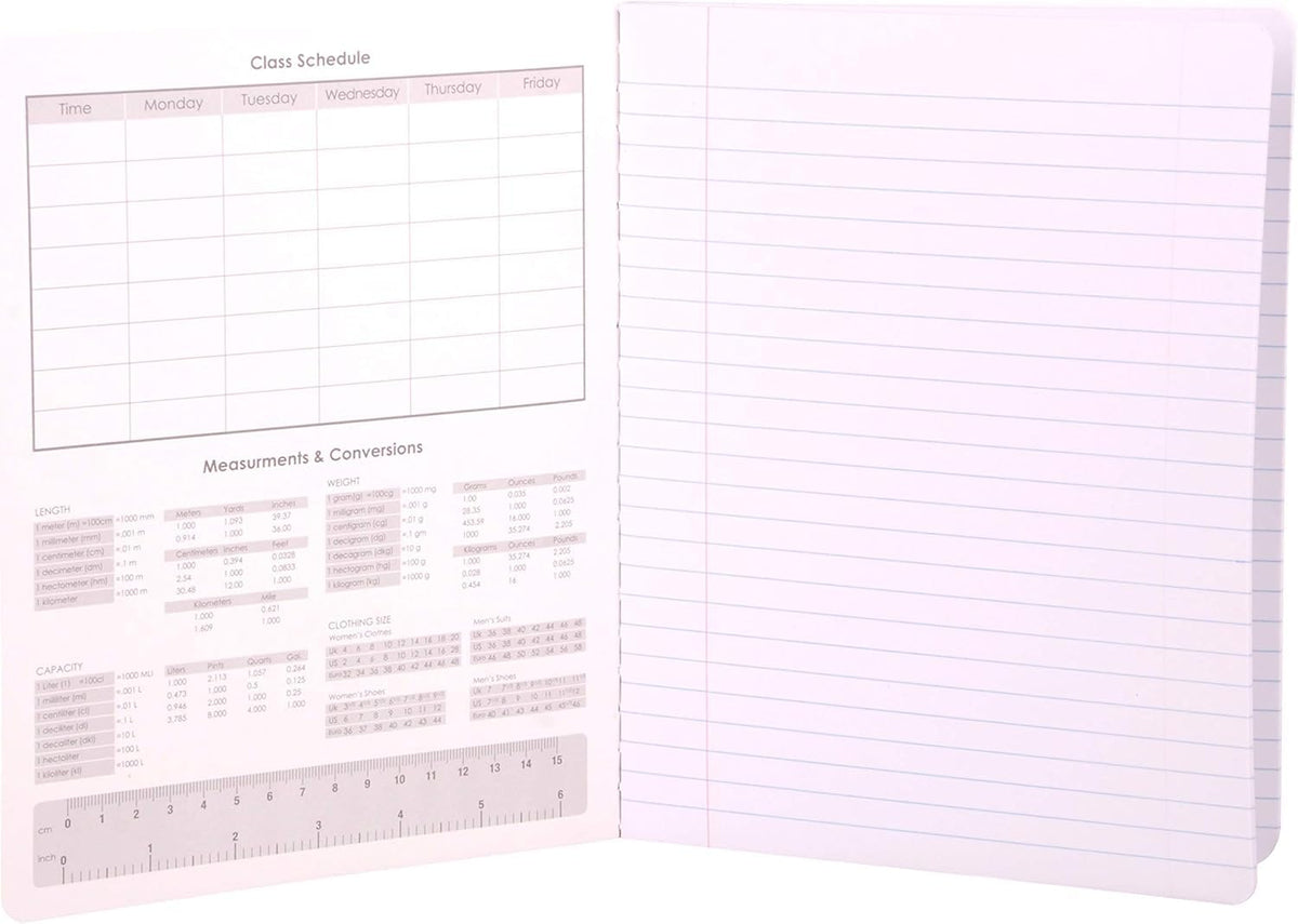 Mintra Office Composition Books - Sturdy Flexible Cover (1 Pack, Black Marble Comp - Wide Ruled)