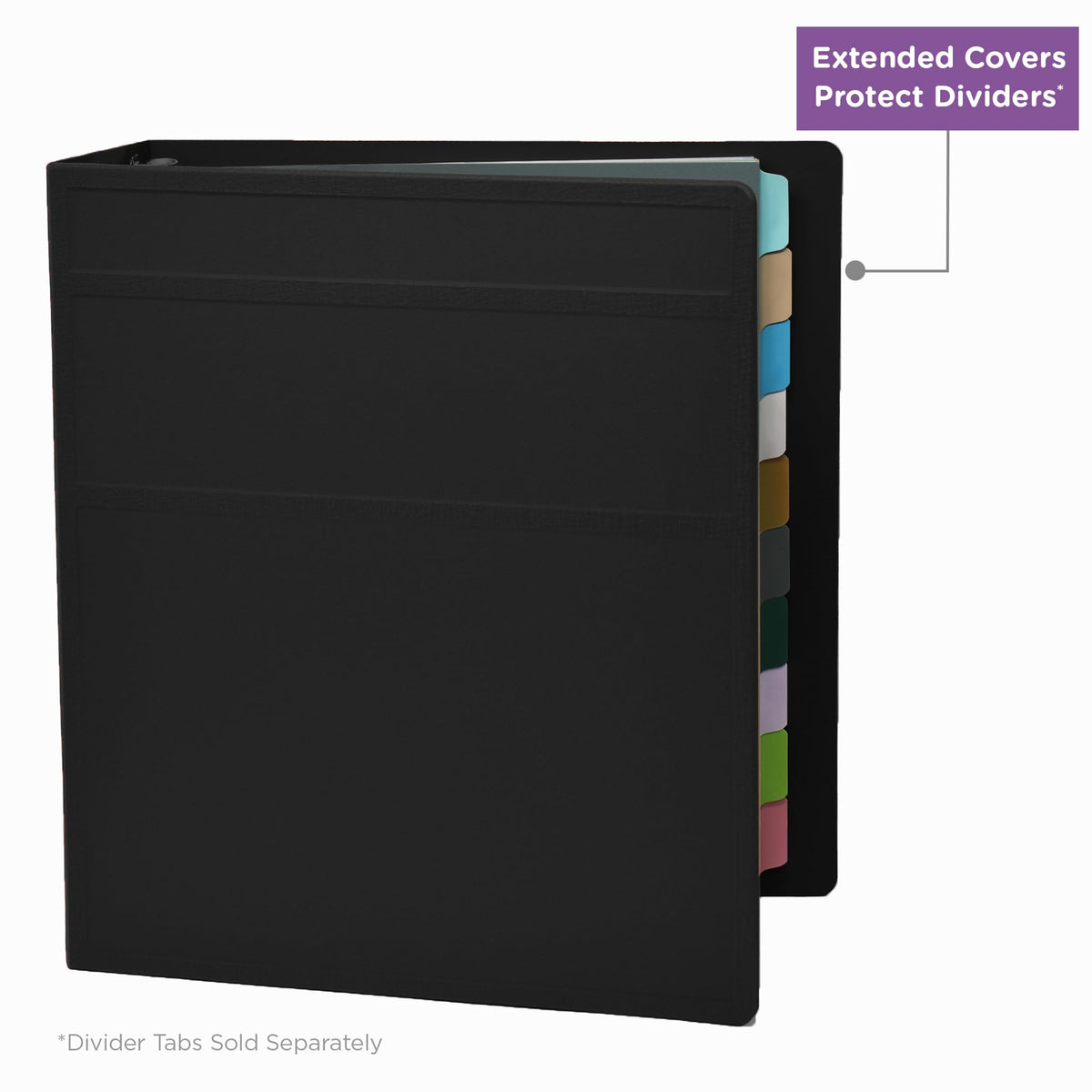 Carstens 2-Inch Heavy Duty 3-Ring Binder - Side Opening, Black, Durable Plastic, Precision No-Gap