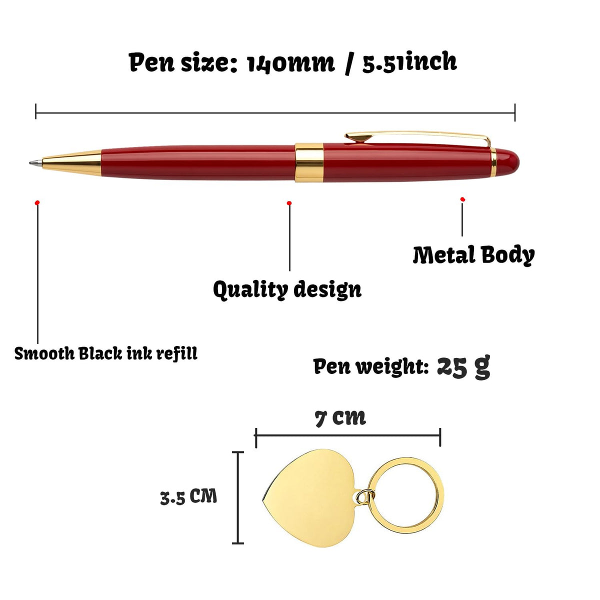Yastar Personalized Ballpoint Pen Gift Set for Man/Women/Writers/Collection