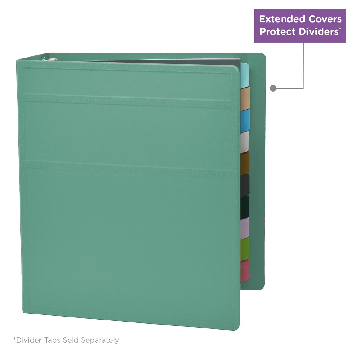 Carstens 3-Inch Heavy Duty 3-Ring Binder - Side Opening, Mint, Durable Plastic, Precision No-Gap