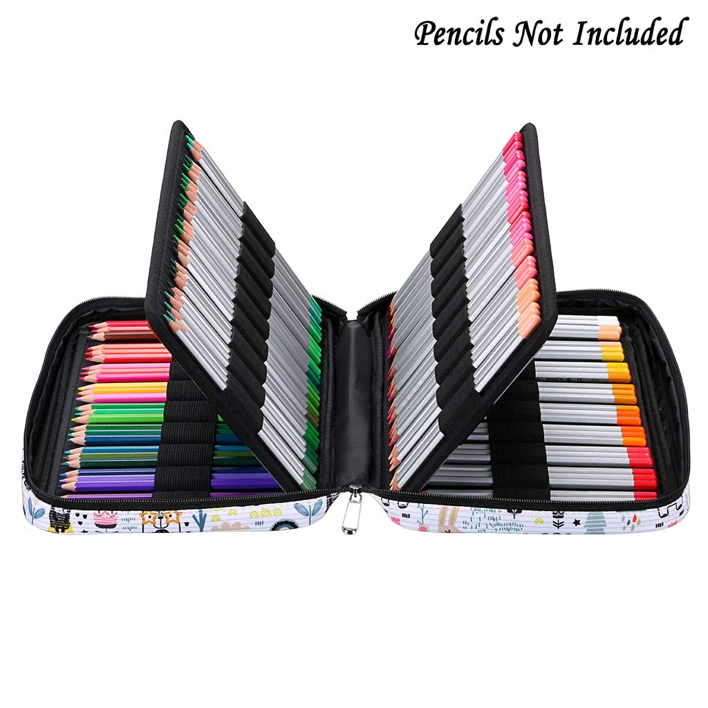BTSKY Portable Colored Pencil Case - Holds 166 Pencils or 112 Gel Pens