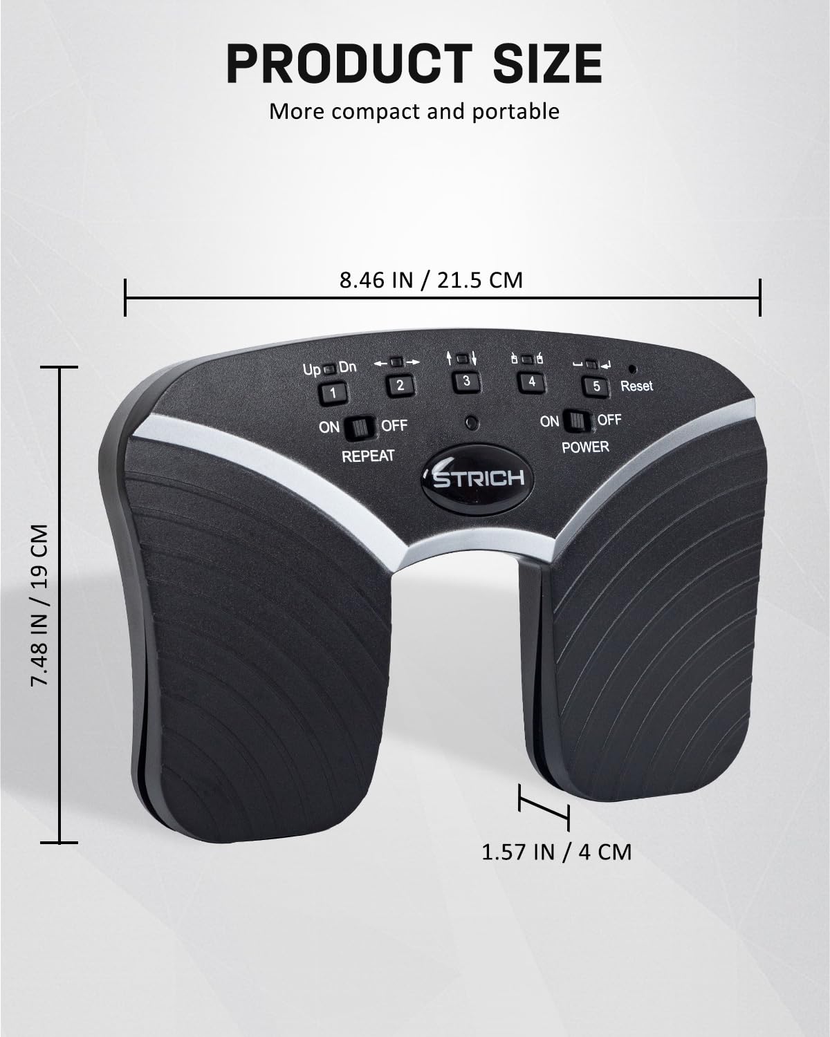 STRICH Wireless Page Turner Pedal for iPad, Rechargeable Foot Pedal, SPT-20