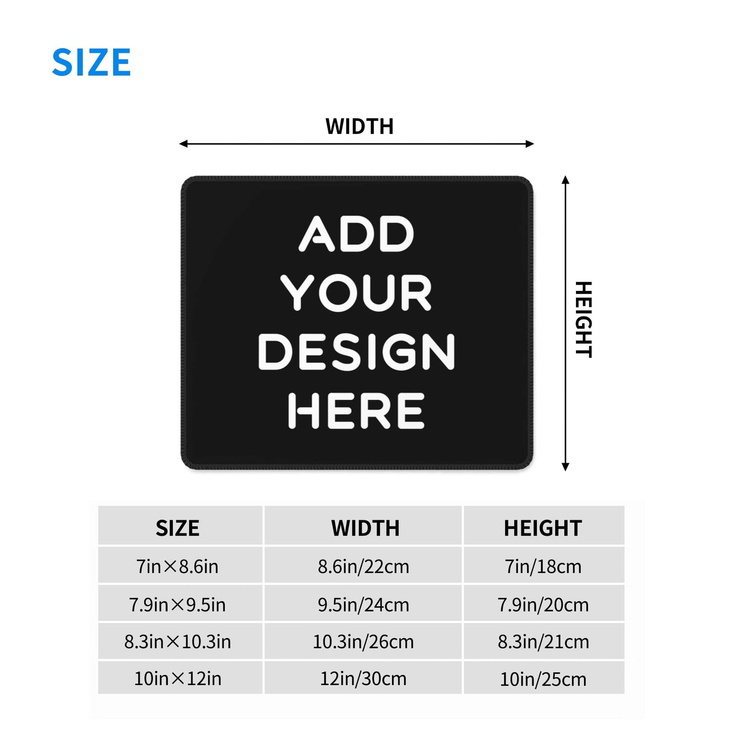 OHORTEB Custom Mouse Pad with Photo, Personalized Image Text Laptop Desk Mat, Customized Non-Slip
