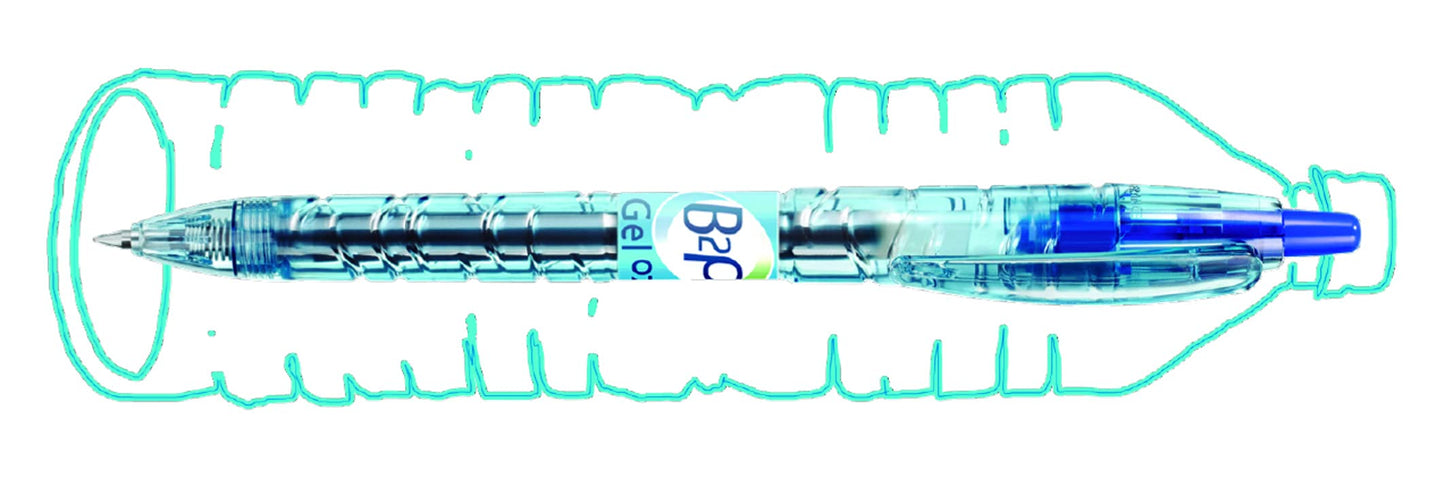 Pilot Begreen B2P Recycled Retractable Gel Rollerball 0.7 mm Tip (Box of 10) - Red