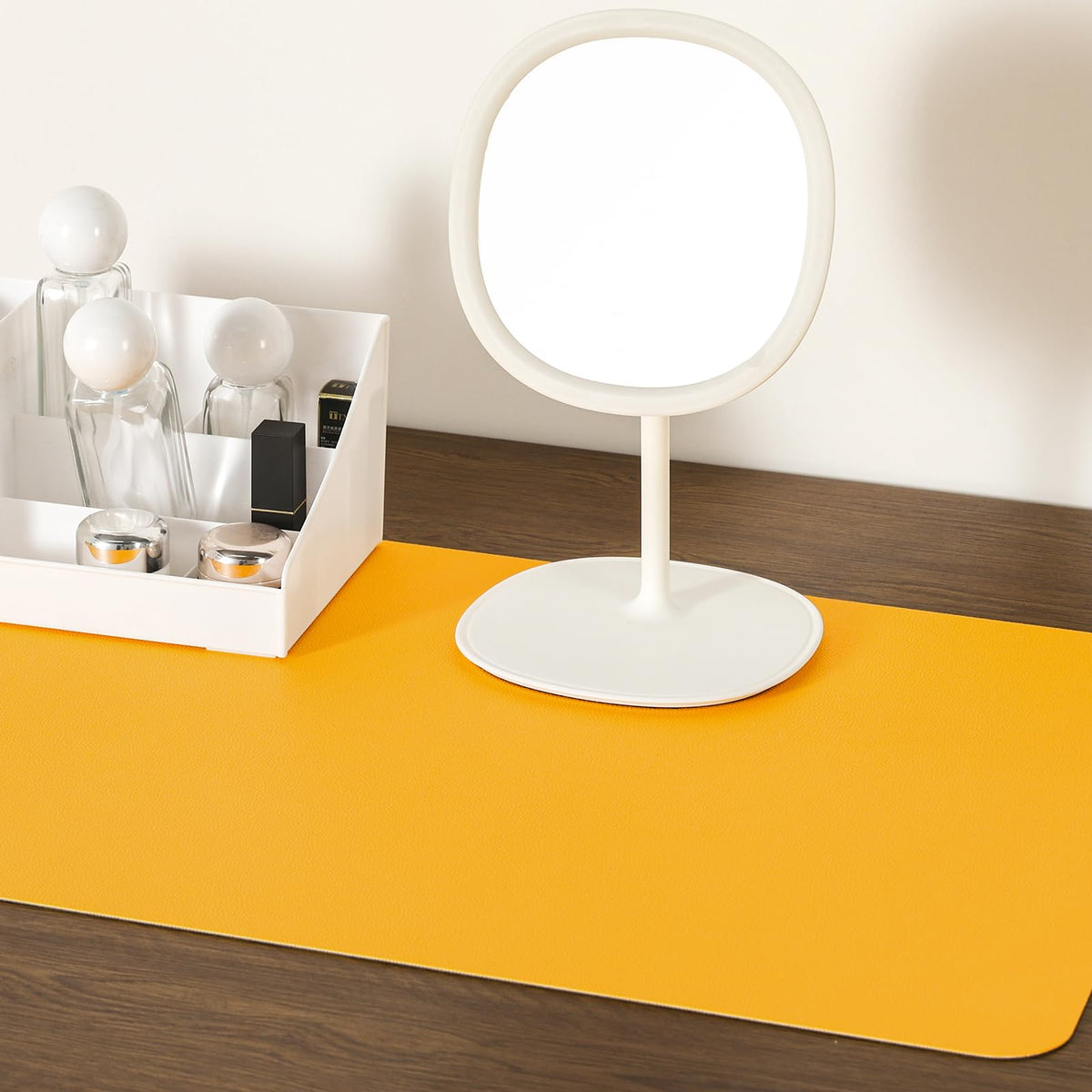 Jumdast Dual Sided Desk Pad Faux Leather Desk Mat Large Mouse Pad