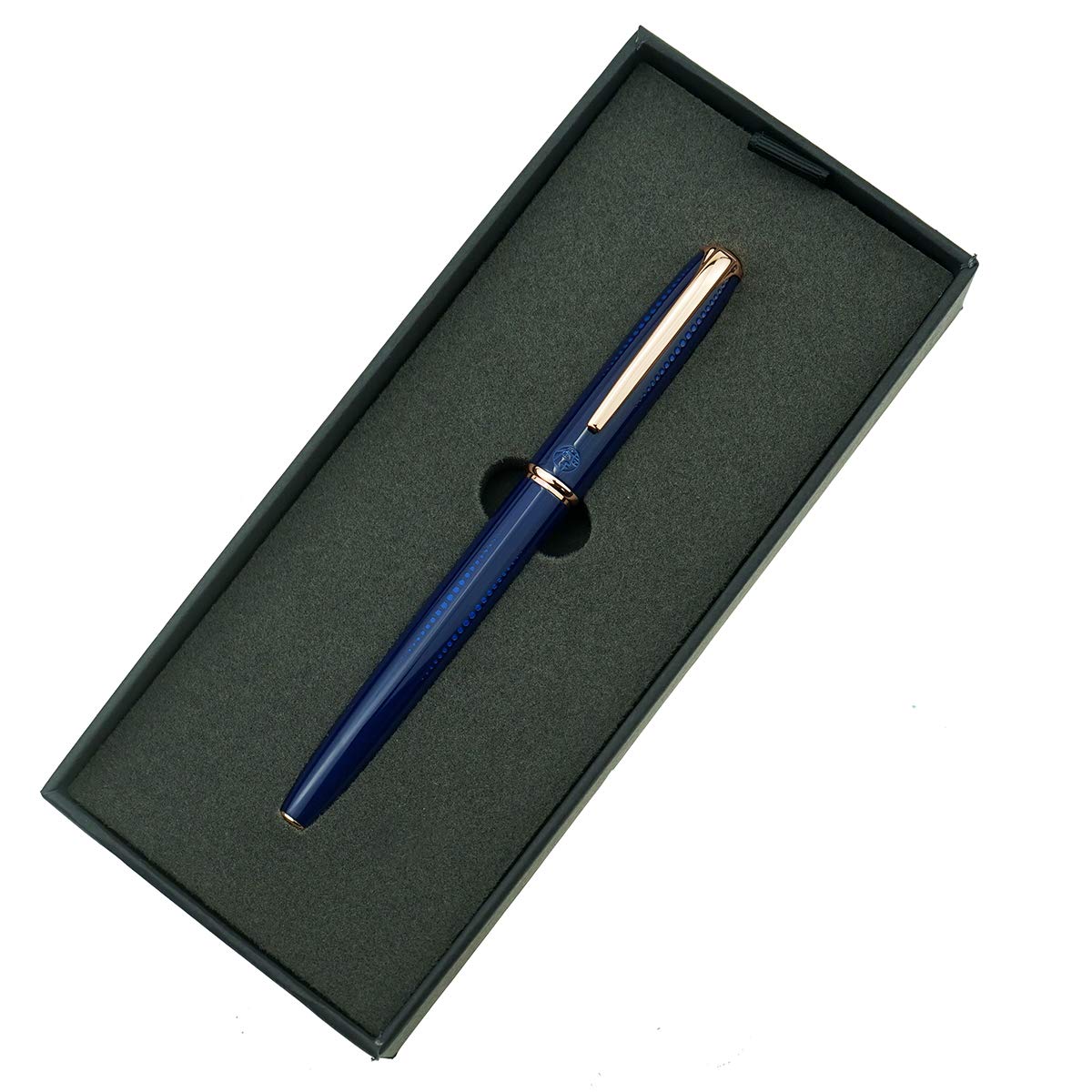 erofa Picasso 916 Blue Metal Fountain Pen with Box Medium Nib Starlit Night Beautiful Golden Dots