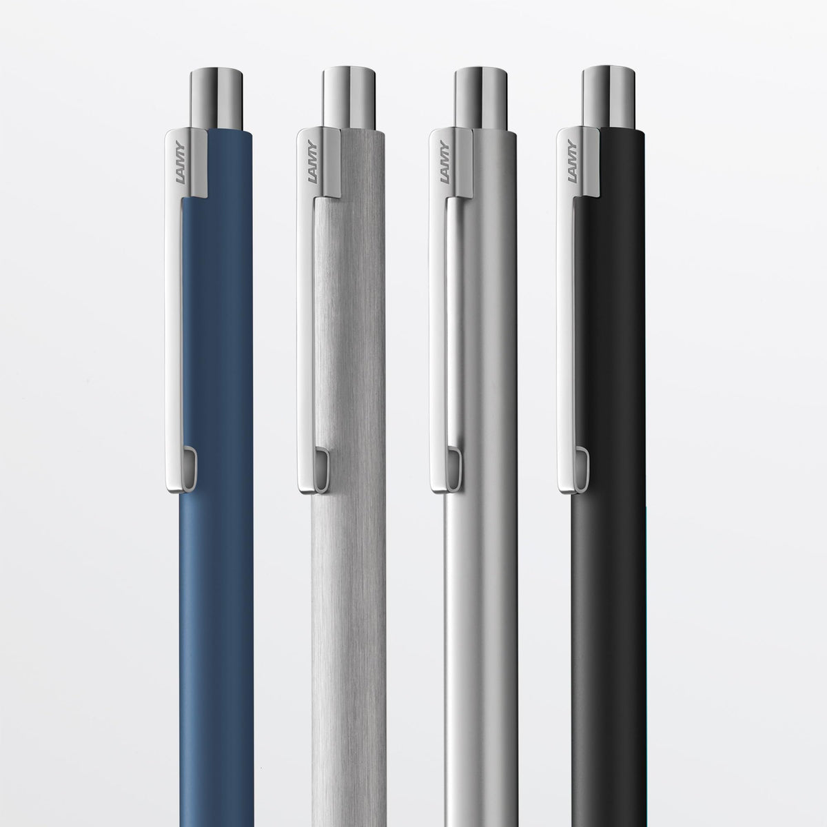 Lamy econ brushed ballpoint pen - functional ballpoint pen with stainless steel body - curved clip
