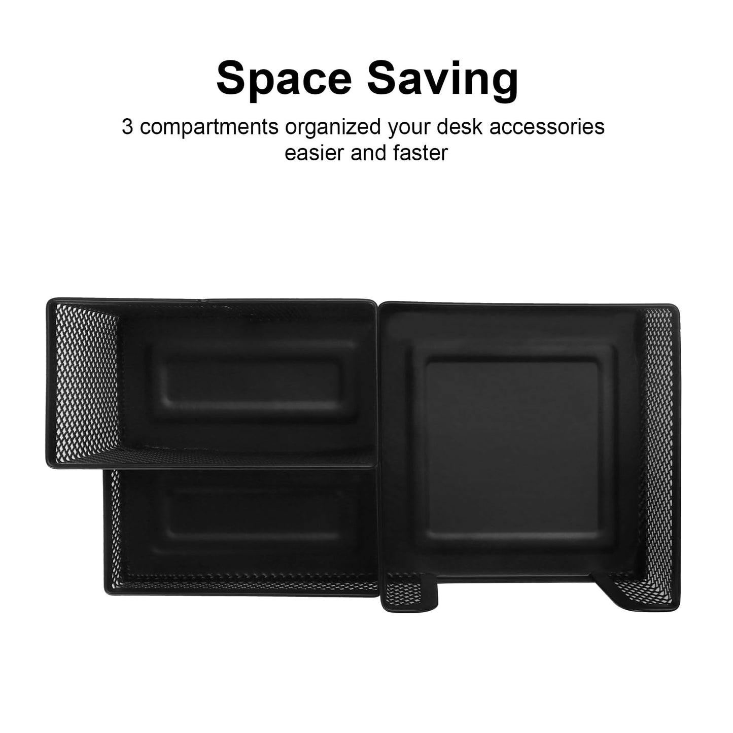 Comix 6 Packs Mesh Pen Holder, Desk Organizer for Home Office, Black