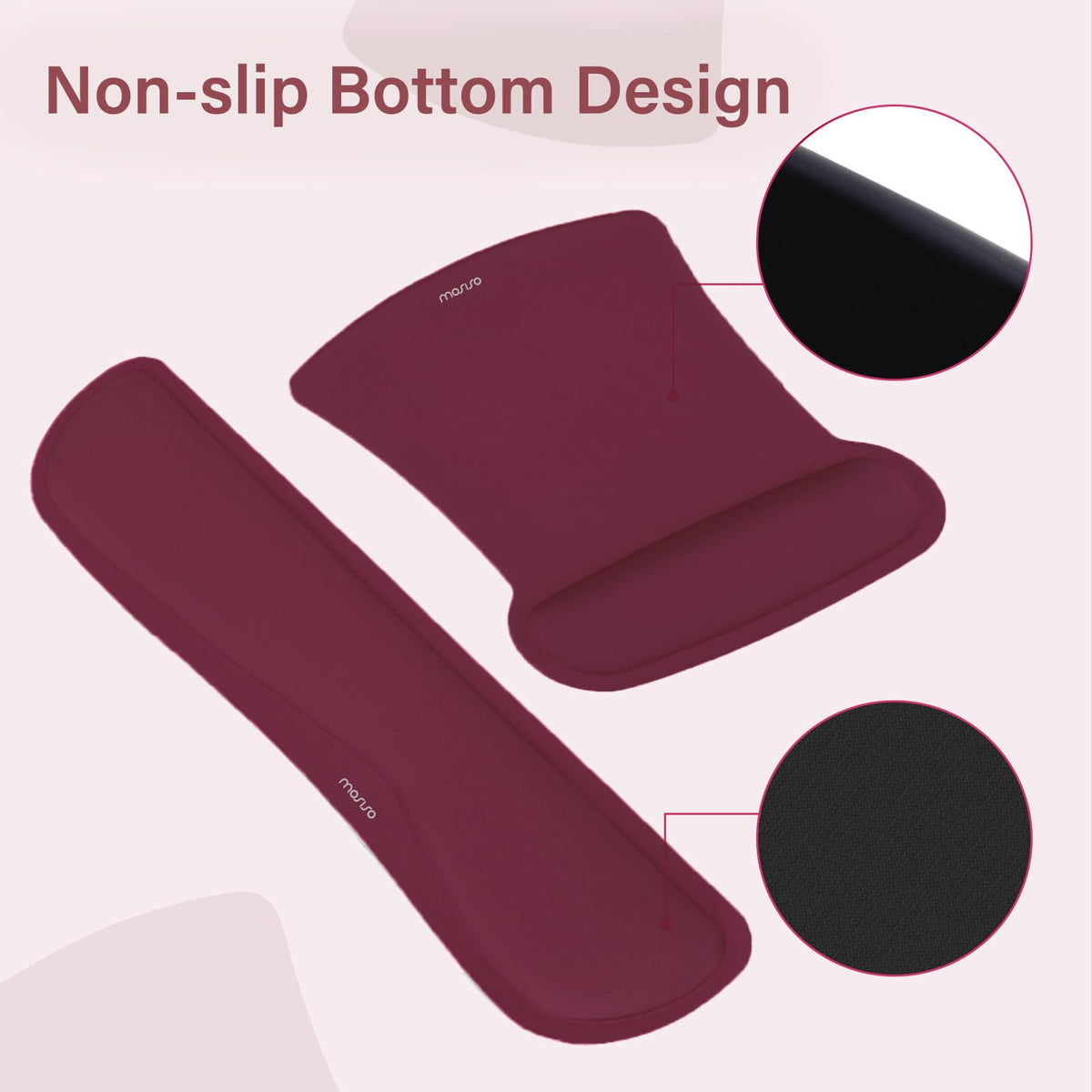 MOSISO Keyboard Mouse Pad Set, Large Gaming Mousepad&Keyboard Wrist Rest