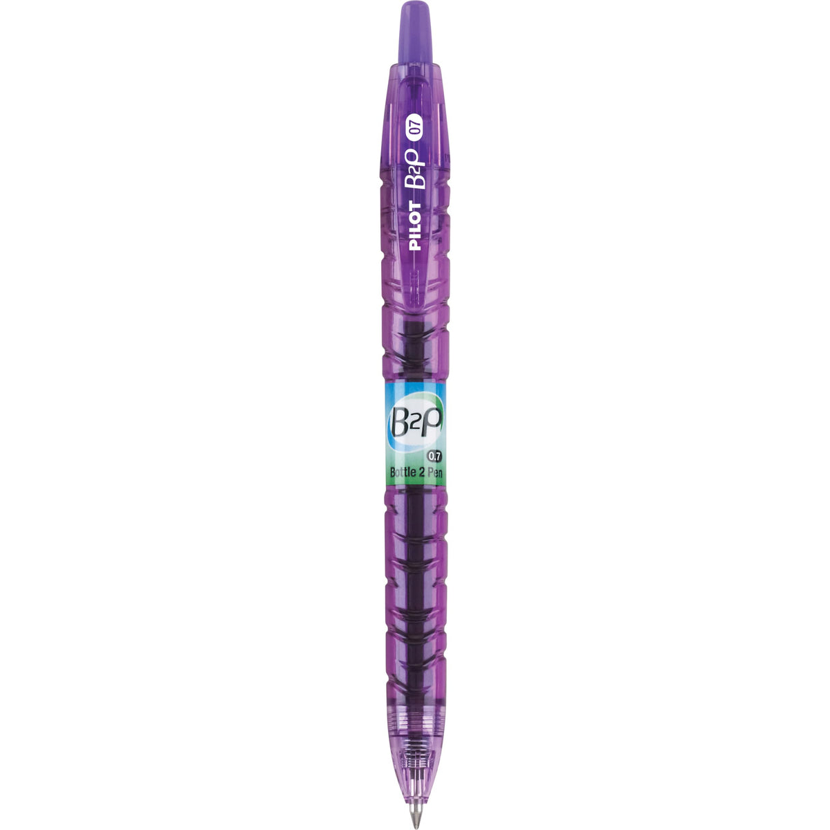 PILOT B2P Colors Gel Pen, Fine Point 0.7mm, Purple, 12-Pack